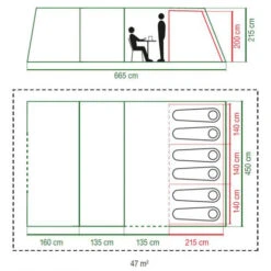 Coleman Weathermaster 6XL BlackOut Air Tent -CampLux Sales Shop 2000035188 coleman weathermaster 6xl blackout air tent floorplan 03777.1707744235