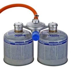 Cadac Dual Power Pak (Threaded Cartridge) And Hose (0.85m) -CampLux Sales Shop 346 10 PowerPak V2 Dual Regulator 28897.1662384785