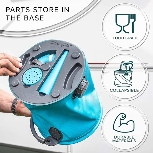 Colapz 7/9L Collapsible Watering Can & Bucket - Blue 4 Colapz 7/9L Collapsible Watering Can & Bucket - Blue - Image 2