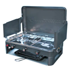 Outdoor Revolution Twin Burner Gas Stove & Grill -CampLux Sales Shop COOK2105 Twin Burner Gas Stove Grill 93595.1710349747
