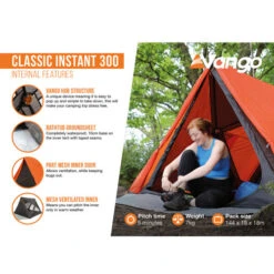 Vango Classic Instant 300 Poled Tent -CampLux Sales Shop Classic Instant 300 Orange Infographic2 83627.1702653382