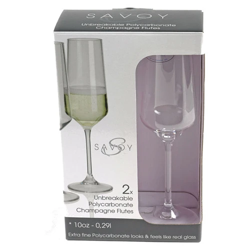 Savoy Champagne Flutes 10oz - 2 Pack 4 Savoy Champagne Flutes 10oz - 2 Pack - Image 2
