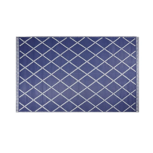 Gardenwize Piazza Outdoor Rug (Navy/Cream) - 150cm X 250cm 4 Gardenwize Piazza Outdoor Rug (Navy/Cream) - 150cm X 250cm - Image 2