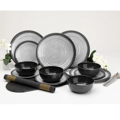 Flamefield Granite Grey 12pc Dinner Set 4 Flamefield Granite Grey 12pc Dinner Set - Image 2