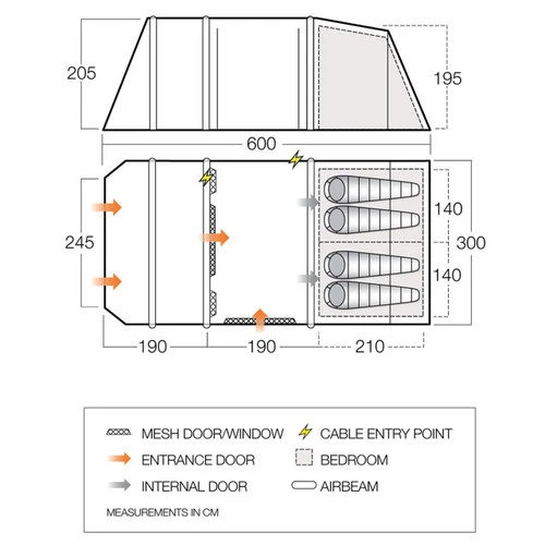Vango Joro Air 450 Sentinel Eco Dura Tent Package 8 Vango Joro Air 450 Sentinel Eco Dura Tent Package - Image 6