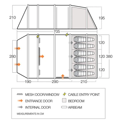 Vango Joro Air 600XL Sentinel Eco Dura Tent Package 10 Vango Joro Air 600XL Sentinel Eco Dura Tent Package - Image 8