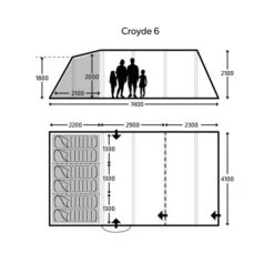 Kampa Croyde 6 Air Tent - Bundle Deal 7 Kampa Croyde 6 Air Tent - Bundle Deal -CampLux Sales Shop Kampa Tent Floorplans 2021 BLK Croyde 6 63200.1690107425