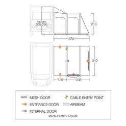 Vango Kela Eco Pro Air Tall Drive-Away Awning -CampLux Sales Shop Kela Air Tall Floorplan 56733.1702633888