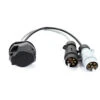 Twin Electric (12N/12S) Car To Caravan Adaptor - 7-pin To 13-pin -CampLux Sales Shop LW654 62074.1696160758