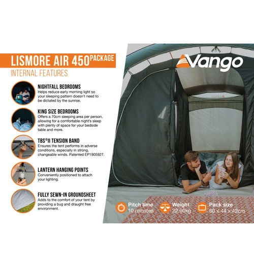 Vango Lismore Air 450 Tent Package 5 Vango Lismore Air 450 Tent Package - Image 3