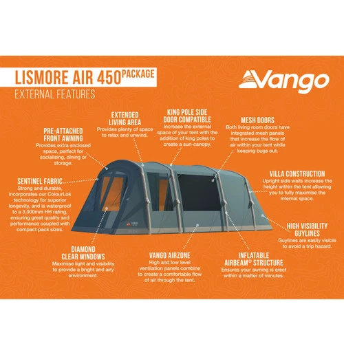 Vango Lismore Air 450 Tent Package 4 Vango Lismore Air 450 Tent Package - Image 2