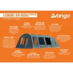 Vango Lismore Air 600DLX Tent Package -CampLux Sales Shop Lismore Air 600XL Package 61168.1710778554