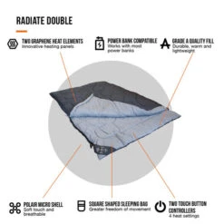 Vango Radiate Double Sleeping Bag -CampLux Sales Shop Radiate Double call outs 33439.1669210374