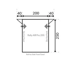 Dometic Rally Pro 200 Poled Awning -CampLux Sales Shop Rally AIR Pro 200 2020 Floorplan 86248.1692697248