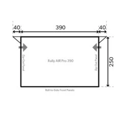 Dometic Rally Pro 390 Poled Awning -CampLux Sales Shop Rally AIR Pro 390 2020 Floorplan 54852.1711105273