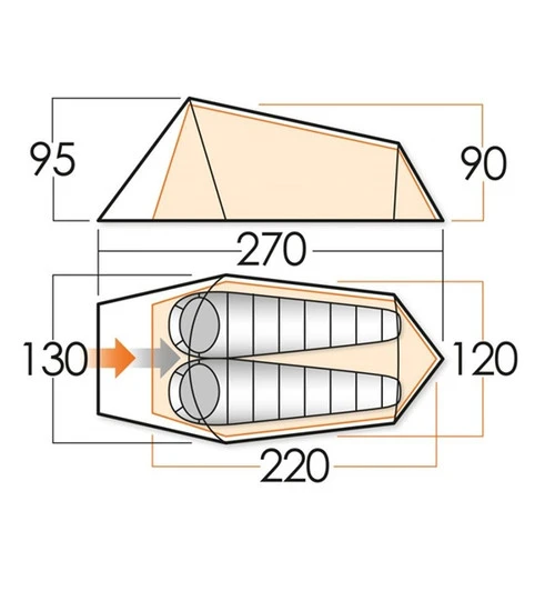 Vango Soul 200 CLR (Recycled Fabric) Poled Tent 6 Vango Soul 200 CLR (Recycled Fabric) Poled Tent - Image 4
