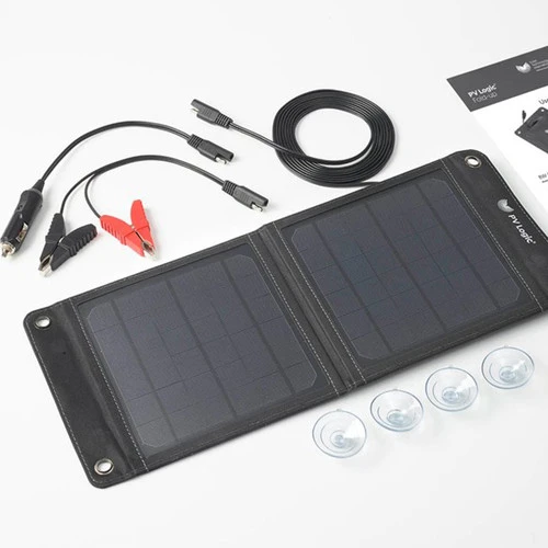 PV Logic 8W Fold Up Solar Battery Maintainer 3 PV Logic 8W Fold Up Solar Battery Maintainer