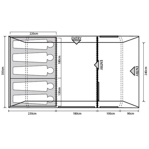 Outdoor Revolution Camp Star 500XL DT Poled Tent - Includes Footprint 21 Outdoor Revolution Camp Star 500XL DT Poled Tent - Includes Footprint - Image 19