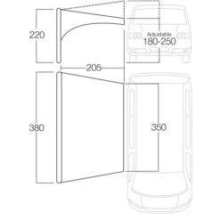 Vango AirBeam Sky Canopy For Caravan & Motorhomes 3.5M -CampLux Sales Shop van 97787.1644409317