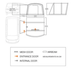 Vango Cove III Air 150D Low Drive-Away Awning -CampLux Sales Shop vango 2019 awnings floorplan cove low 25409.1702308970