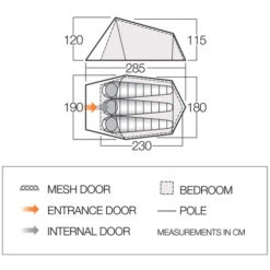 Vango Soul 300 Poled Tent 20 Vango Soul 300 Poled Tent -CampLux Sales Shop vango 2020 tents floorplan soul 300 HI 69373.1677839118