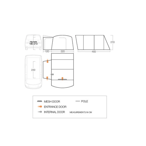Vango Galli Low Poled Drive-Away Awning 11 Vango Galli Low Poled Drive-Away Awning - Image 9