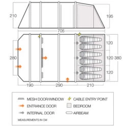 Vango Lismore Air 600DLX Tent Package -CampLux Sales Shop vango 2021 tents floorplan stargrove II air 600xl HI 94734.1710778554