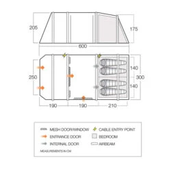 Vango Lismore Air 450 Tent Package 17 Vango Lismore Air 450 Tent Package -CampLux Sales Shop vango 2023 tents floorplan Stargrove Air 450 97625.1710778543